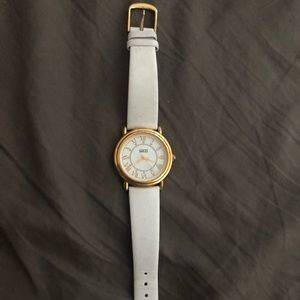Ladies white guess watch